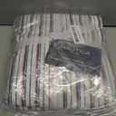 Nautica - Twin/Twin XL Sheet Set, Deep Pocket Fitted Sheet and Pillowcase Set, Double Layer Elastic, Ideal Dorm Essentials (Avery Stripe Navy, Twin/Twin XL)