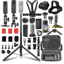 PellKing Accessories Kit for Insta360 X5,Included Carrying Case with Belt,135cm Selfie Stick Tripod,Aluminium Handlebar Clamp.2 Pcs Metal 1/4" Adapter,Magnetic Mount,4 Pcs Body Strap Mount,and Other
