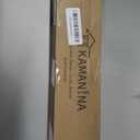 KAMANINA Silver Curtain Rod 32 to 58 Inch(2.6-4.8ft), Adjustable Curtain Rods for Windows 28 to 48 Inch, 3/4 Inch Splicing Drapery Rods with Twisted Cage Finial