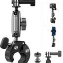 TELESIN Super Clamp Camera Mount with 360 Dual Ball Head, Bike/Bicycle/Motorcycle Handlebar Mount for DJI Osmo Pocket 4/ DJI Osmo Action 6/ Action 5 Pro/Osmo Nano/Action 4/Hero 13 12 11/Insta 360 X5