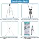 4 Pack X Frame Banner Stand Adjustable Size 23"X63" to 32"X78" with Portable Retractable Carrying Bag, Customize Banner Stand for Trade, Show Exhibition Market and Store Display