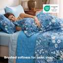 Bedsure Summer Quilt Queen Size - Lightweight Floral Comforter Queen Size, Blue and White Bedspread Quilted Bedding, Reversible Soft Microfiber Coverlet for All Seasons (90"x96") | Lightweight, Summer, Reversible, Ultra Soft, Floral
