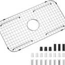 Sink Bottom Grid 27-1/2" x 14-1/4", Centered Drain with Corner Radius 3-1/2", stainless steel sink grid for sink protectors for kitchen sink