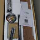 60 Inch Farmhouse Ceiling Fans with Lights and Remote,Black Industrial Caged Plug in Ceiling Fan with 6 Speeds and Reversible DC Motor,Double-Sided 6 Blades for Bedroom Living Room Garage