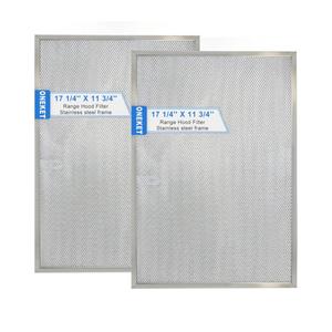 2 Pack-BPS1FA36 Range Hood Filter Upgraded Stainless Steel Frame 11-3/4" X 17-1/4" X 3/8" Replacement for NuTone Allure 36" WS1 and Broan QS1 36-Inch Filter