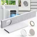 Forestchill Portable Air Conditioner Window Vent Kit with Insulation Foam Panels, Adjustable AC Vent Seal Kit with Mesh Guard for 5" Diameter Exhaust Hose, Insulates Heat & Reduces Noise from Outside