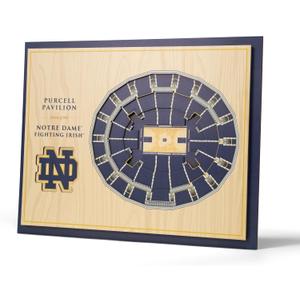YouTheFan NCAA Notre Dame Fighting Irish 5 Layer StadiumView Wall Art, 13"L x 0.6"W