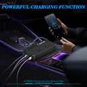 200W Car Power Inverter 12V DC to 110V AC Converter with 2 AC Outlets & 4 USB Ports, Dual QC3.0 + 2 USB-C PD 18W, Cigarette Lighter Plug Adapter for Laptop Tablet Road Trip