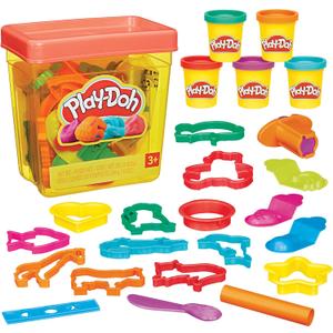 Play-Doh Fun Tub Set, 19 Accessories & Reusable Storage Container, Preschool Toys, Kids Arts & Crafts, Christmas Stocking Stuffer Gifts, Ages 3+ 