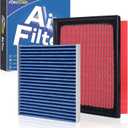 Cabin & Engine Air Filter for Silverado 1500/Sierra 1500 (2014-2018), Silverado 2500 HD/Sierra 2500HD 6.0L (2015-2019), Suburban/Tahoe/Yukon (2015-2020) Replace#CF11809 CA8755A (Not for 6.6L)