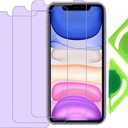 Anti Blue Light Screen Protector for iPhone 11 and XR(Pack of 3) with General Aligner,2.5D Edge 9H Tempered Glass Eye Protection Filter