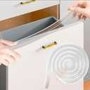 Cabinet Protectors for Kitchen Cabinets, Cabinet Door Edge Protector PVC Edge Guard Drawer Protector Prevent Wear, Chipping, Discoloration, Bumpers Clear, 3/4" Thick, 23'' Length