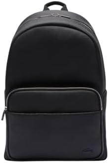Lacoste Men's Classic Laptop Pocket Backpack, Black, One Size