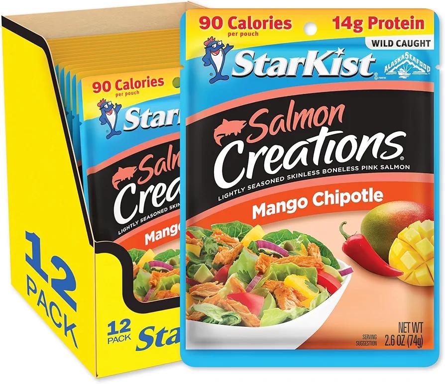 StarKist Salmon Creations Mango Chipotle - 2.6 oz Pouch (Pack of 12) EXP: 05/25/26