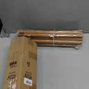 2 Pack Wood Curtain Rods 28 to 48 Inch,1 Inch Boho Adjustable Curtain Rod,Imitation Wood Grain Leaf Window Curtains Rods,Farmhouse Rustic Heavy Duty Drapery Poles,Brown Drapery Rods Set 18-45"