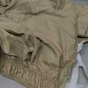 Wrap Around Dust Ruffle Bed Skirt - Beige - for Queen Size Beds w/ 14 Inch Drop - Easy Fit Elastic Strap - Adjustable Pleated Bedskirt w/Brushed Fabric, Wrinkle & Fade Free Women, Men, Kids & Teens