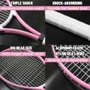 Adult Tennis Racket Set of 2 Players with Bag for Beginners, 27"