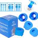 3 5 Gallon Water Jug Cap Reusable - Non-Spill 55mm Water Bottle Caps,Silicone Replacement Cap Lids Anti Splash 5 Pack