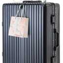 22 inch carry on luggage Durable Suitcase with Cup Phone Holder USB Port Aluminium Frame Carry on Luggage with 8 Double Spinner Wheels TSA Lock Suitcase with Cup Holder Carry On Luggage with USB Port