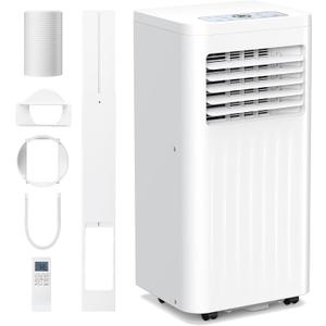 10000 BTU Quiet Portable Ac Unit for Room up 400 Sq.Ft, Portable Air Conditioners with Cooling, Fan, Sleep Mode, Dehumidifier, 24H Timer, Remote Control, Drain Hose