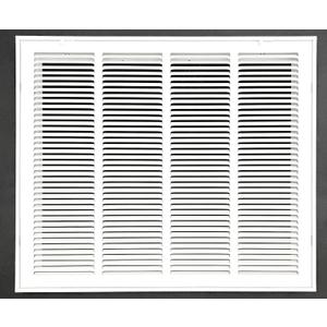 24" W x20 H Stamped face Steel Filter Return Grille White Powder Coating with Frame Overall Outside Dimension 26.6"x22.6"