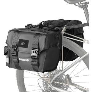 Rhinowalk Bike Pannier Bag for Bicycle Rear Rack Bag 22/40/50L Cycling Saddle Bag Luggage Storage Bag for Long Distance with Rain Cover