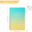 2 x Undated Weekly Planner - Spiral Bound 52 Weeks To Do List Planner Habit Tracker, A5 Simplify Esthetic Work Organizer Notebook, 70 Micron PP Cover, 100 GSM Paper, 5.83" x 8.27" (Blue Yellow)