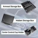 Center Console Organizer Compatible with 2025-2026 Toyota 4Runner (6th Gen) Interior Accessories, Cup Holder, Armrest Organizer Tray and Hidden Storage Box