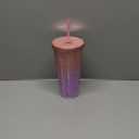 Studded Tumbler With Straw Tumblers With Lids And Straws Pink Tumbler With Straw Textured Cup BPA-Free Double-Wall Plastic Tumblers for Iced Coffee Cold Drinks or Water 24 Oz