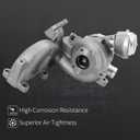 GT1749V Turbocharger with Wastegate Actuator & Gasket Compatible with VW Beetle 1998-2004 Golf 1998-2004 Jetta 1998-2004 TDI L4 1.9L Diesel Engine 713673-0006