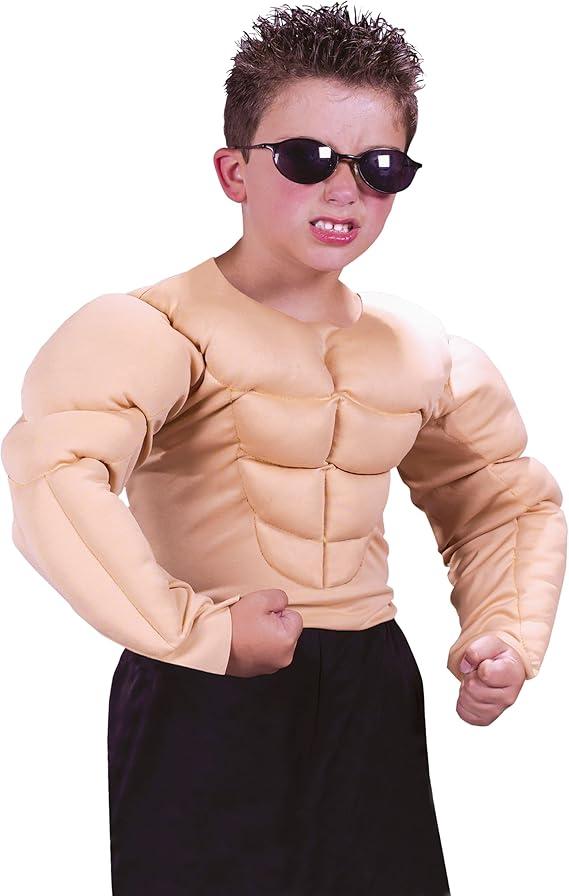 Children's Super Muscle Shirt Child Costume Bodybuilder Cloth