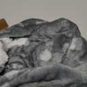 Bedsure Waterproof Dog Blankets for Large Dogs - Soft Print Sherpa Fleece Pet Cat Blanket Washable for Couch Protection, Cozy Plush Reversible Throw Furniture Protector, 40"X50", Smokey Grey