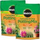 Miracle-Gro Cactus, Palm and Citrus Potting Mix, for Indoor or Outdoor Potted Plants, Great for Succulents, 8 qt., 2-Pack