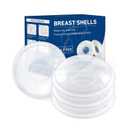 Babebay Breast Shells, Milk Collectors for Breastfeeding, Protect Sore Nipples, Collect Breastmilk Leaks, Soft Silicone Material, Reusable, 4 PCS