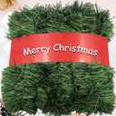 50Ft Christmas Garland, 2-Pack Artificial Pine Greenery Vines - Serves as Christmas Decorations from Thanksgiving Through Christmas for Staircase, Mantel, Tree, Railings & Indoor Outdoor Use