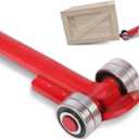 lesolar 5T Pry Bar Load 11000 Pounds Lifting and Handling Pry Bar Steel Pry Bar With Wheels With Bearings Pry Bar 5 Feet Long Handle