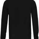 PASHARTUK Wrinkle Free Regular Fit Mens Button Down Shirts Long Sleeve Dress Shirts for Men (Black, L)