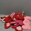 Moukeren 24 Pcs Valentine's Day Felt Heart Ornaments Heart Bowl Filler Valentines Vase Filler Stuffed Felt Decorations Rustic Farmhouse Decor for Home Wedding Farmhouse Basket Tiered Trays