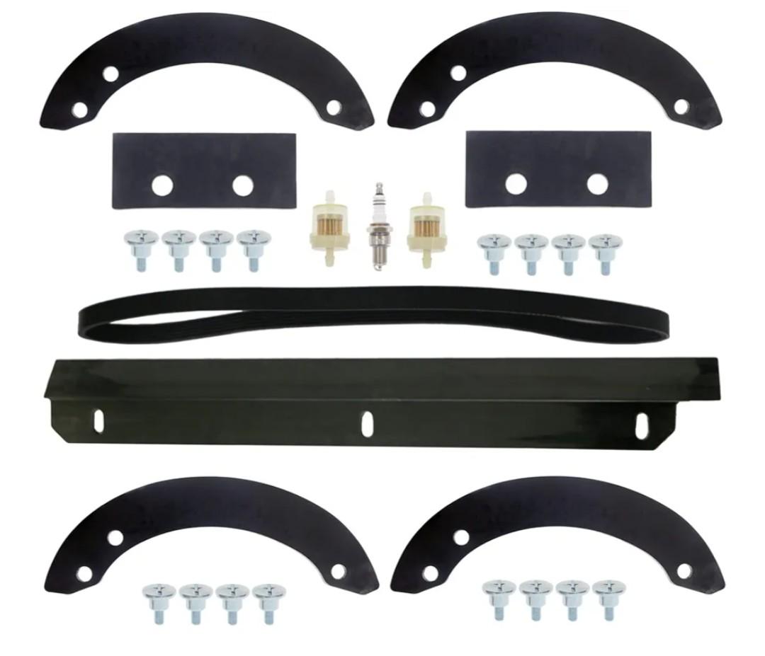 Snowblower Paddles 06720-V10-030, Scraper 76322-V10-020, V-Belt 22431-V10-013 for Honda HS520 520 HS720 Snow-Thrower with Hardware Kit