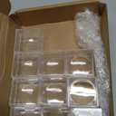 10 Pack Rock Display Case Clear Rock Collection Boxes Storage 2.5 x Magnifying Specimen Boxes Bug Viewer Box for Mineral Stone Storage Gemstone Fossil Crystal Coins Collectibles