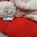 Paterr 7 Pcs Christmas Horse Accessory Set Xmas Santa Elf Horse Cape Halters Leg Wraps Hat Tack Costume Set (Red, Green)