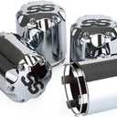 10L0L Universal Golf Cart SS Wheel Center Cap Cover for Yamaha, EZGO, Club Car, 4 PCS (Chrome)