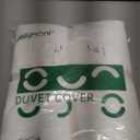 JELLYMONI Duvet Cover King Size Bright White - 3PCS Boho Striped Duvet Cover Set Polyester Tufted Bohemian Textured Comforter Cover 10490in with Corner Ties & Zipper and 2 Pillowcases