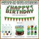 Birthday Party Supplies,Anime Theme Style Party Decorations Include Happy Birthday Banner,Pennant Banner,Cake Toppers,Cupcake Toppers and Hanging Swril