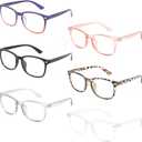 MIGSIR Blue Light Blocking Glasses for Computer Gaming, Fashion Fake Anti Eye Strain Eyeglasses for Women Men (Multi Color)