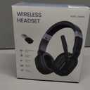 COSMUSIS Trucker Bluetooth Headset with Dongle, Wireless Headsets with Noise Cancelling Microphone, 50+Hrs HD Talktime Bluetooth Headphones with Detachable Earpad/Single+Dual Mode for Office/Driving