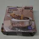 Deep Fryer Pot, Japanese Tempura Frying Pot 304 Stainless Steel Small Deep Fryer with Thermometer,Lid And Oil Drip Drainer Rack for French Fries Shrimp Chicken Wings and Shrimp (24cm/9.4inch)