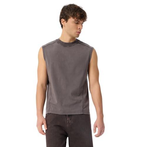Cross Eyed Moose Men's Wild Muscle Tank with Ergonomic Suede Crop Fit Standard XL