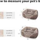 INVENHO X-Large Dog Bed Rectangle Washable Orthopedic Soft Calming Sleeping Durable Pet Cuddler with Anti-Slip Bottom