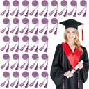 Woanger 30 Pcs 2026 Graduation Cords 67 Inch Braided Honor Cord with Tassels for College Graduation Students Bachelor Master Doctor Grad Decor(Red Blue with White)